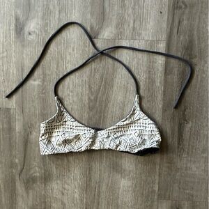 Rip Curl Black and White Bikini Top